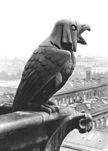 Wasserspeier von der Balustrade der Grande Galerie der Westfassade, Replik eines Originals aus dem 12. Jahrhundert von Eugene Emmanuel Viollet le Duc