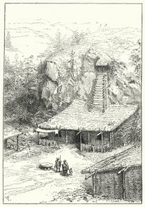 Arische Behausung im alten Indien von Eugene Emmanuel after Viollet le Duc