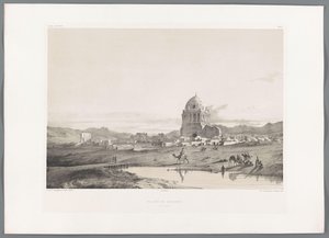 Gezicht op het dorp Soltaniyeh von Eugene Flandin