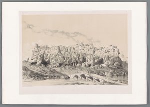 Ansicht des Schlosses von Izadkhvast von Eugene Flandin