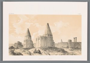 Grabtomben in Qom von Eugene Flandin