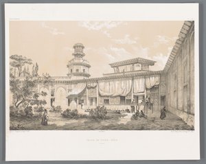 Palast Char Bagh in Isfahan von Eugene Flandin