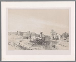 Shemran-Tor in Teheran von Eugene Flandin
