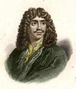Jean Baptiste Poquelin genannt Molière (1622 - 1673) graviert von Giraut von Eugene Giraud