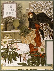 Dezember, Illustration aus dem Kunstportfolio "Le Mois", 1896