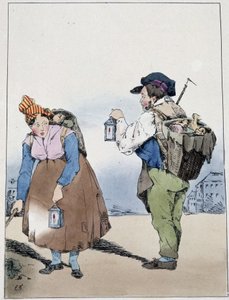 Laternen-Träger, Rue Mouffetard - in „Souvenirs d