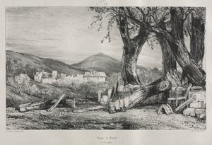 Malerische und romantische Reisen im alten Frankreich: Auvergne (Bd. II), Schlucht von Royat, Tafel 79