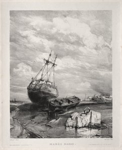 Sechs Marines: Marée basse von Eugene Isabey