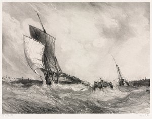 Sechs Marines: Rückkehr zum Hafen von Eugene Isabey