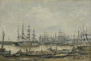 Bordeaux, die Kais, 1874 von Eugene Louis Boudin
