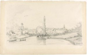 Kanalszene in der Nähe von Brüssel von Eugene Louis Boudin