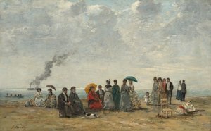 Figuren am Strand von Eugene Louis Boudin