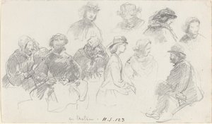 Passagiere an Bord eines Schiffes, späte 19. Jahrhundert von Eugene Louis Boudin