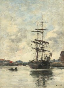 Schiff auf der Touques von Eugene Louis Boudin