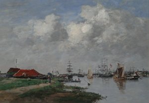 Der Escaut-Fluss in Antwerpen, ca. 1871-74