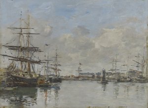 Der Hafen von Le Havre, ca. 1885-90 von Eugene Louis Boudin