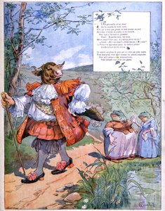 Der Frosch, der so groß wie der Ochse werden wollte, ca. 1900 von Eugene Louis Gillot