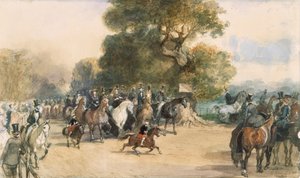 Szene im Hyde Park, ca. 1850er Jahre