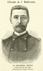 Vizeadmiral Gervais, Kommandeur der französischen Mittelmeerflotte von Eugene Pirou