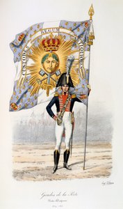 Gardes de la Porte, Fahnenträger, 1814-15 von Eugene Titeux