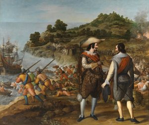 Die Rückeroberung von San Juan de Puerto Rico von Eugenio Caxes