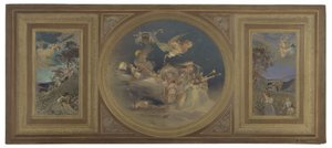 Skizze für den Speisesaal des Hôtel de Ville de Paris: Allegorische Decke, ca. 1891