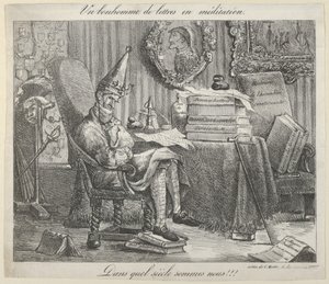 Ein literarischer Geselle beim Meditieren, 1821