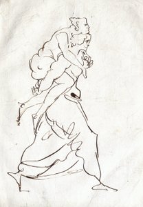 Aeneas und Anchises von Ferdinand Victor Eugene Delacroix