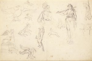 Tier- und Figurenstudien von Eugène Delacroix