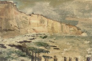 Die Kreidefelsen bei Dieppe von Eugène Delacroix