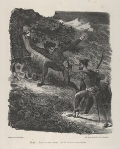 Faust und Mephistopheles im Harzgebirge Goethe, Faust, 1825-27 von Eugène Delacroix