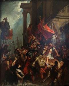 Die Gerechtigkeit des Trajan von Eugène Delacroix