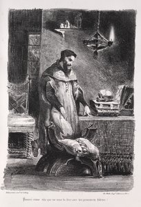 Illustrationen zu Faust: Faust in seinem Ankleidezimmer