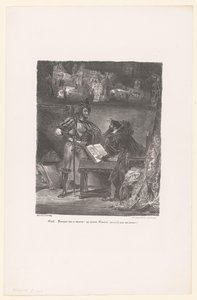 Mephisto erscheint Faust von Eugène Delacroix