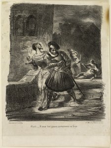 Mephistopheles und Faust fliehen nach dem Duell