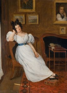 Porträt von Madame Simon, 1850 von Eugène Delacroix