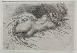 Studie einer Frau von hinten gesehen von Eugène Delacroix