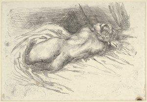 Studie einer Frau von hinten gesehen, 1833 von Eugène Delacroix
