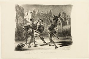 Das Duell zwischen Faust und Valentin, aus Faust von Eugène Delacroix