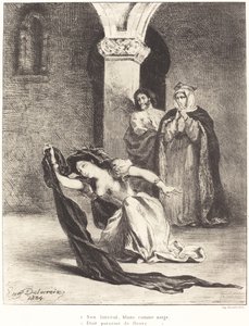 Das Lied der Ophelia (Akt IV, Szene V) von Eugène Delacroix