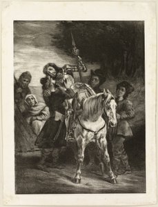 Der verwundete Goetz, von den Böhmen versorgt von Eugène Delacroix