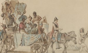 Theatertruppe auf der Straße, 1818