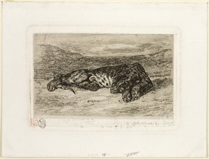 Tiger ruht in der Wüste von Eugène Delacroix