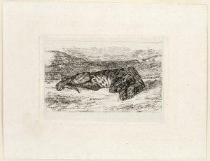 Tiger ruht in der Wüste von Eugène Delacroix