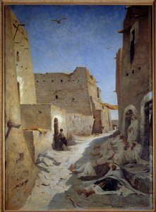Ansicht der Bab el Gharbi Straße in Laghouat, Algerien von Eugène Fromentin