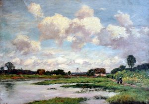Normannische Landschaft von Eugene Louis Boudin