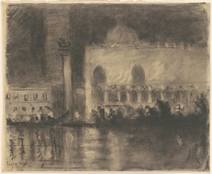 Erinnerung an Venedig: der Palazzo Ducale und die Piazzetta von Eugène Vail