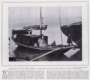 Reisen auf dem "Großen Fluss", ein Missionar und seine Familie auf dem Weg den Yang-tze-Kiang hinauf von European Photographer