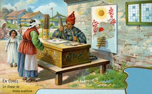 Ein Wahrsager in Korea, 1904 von European School