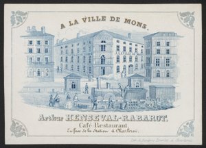 A La Ville De Mons, Arthur Henseval-Rabarot, Cafe Restaurant